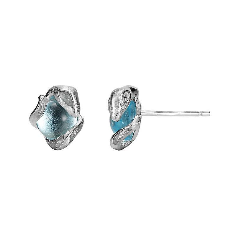 S925 Sterling Silver Serpentine Stud Earrings