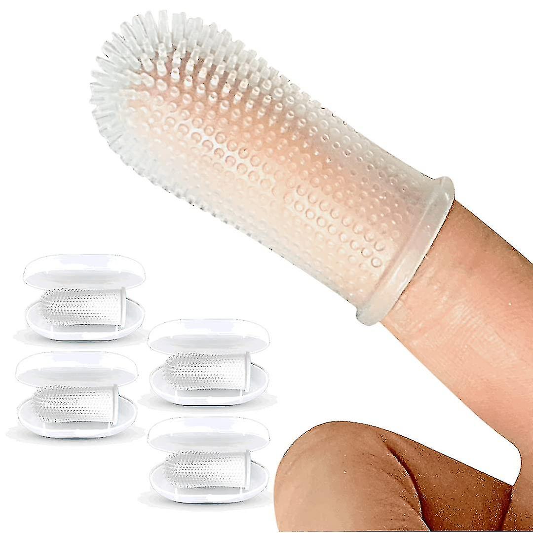 Lot de 8 brosses à dents 360° pour chiens, chats et animaux de compagnie, avec poils entièrement enveloppants pour un nettoyage facile.