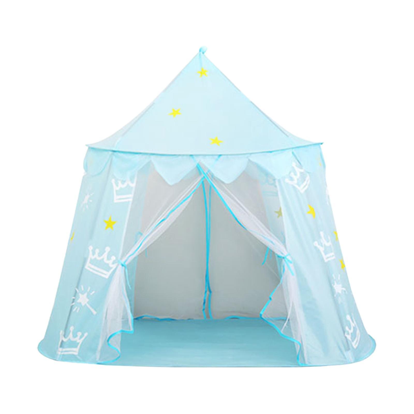 خيمة اللعب للقلعة المحمولة لهدايا عيد الميلاد صبي فتاة أطفال أزرق