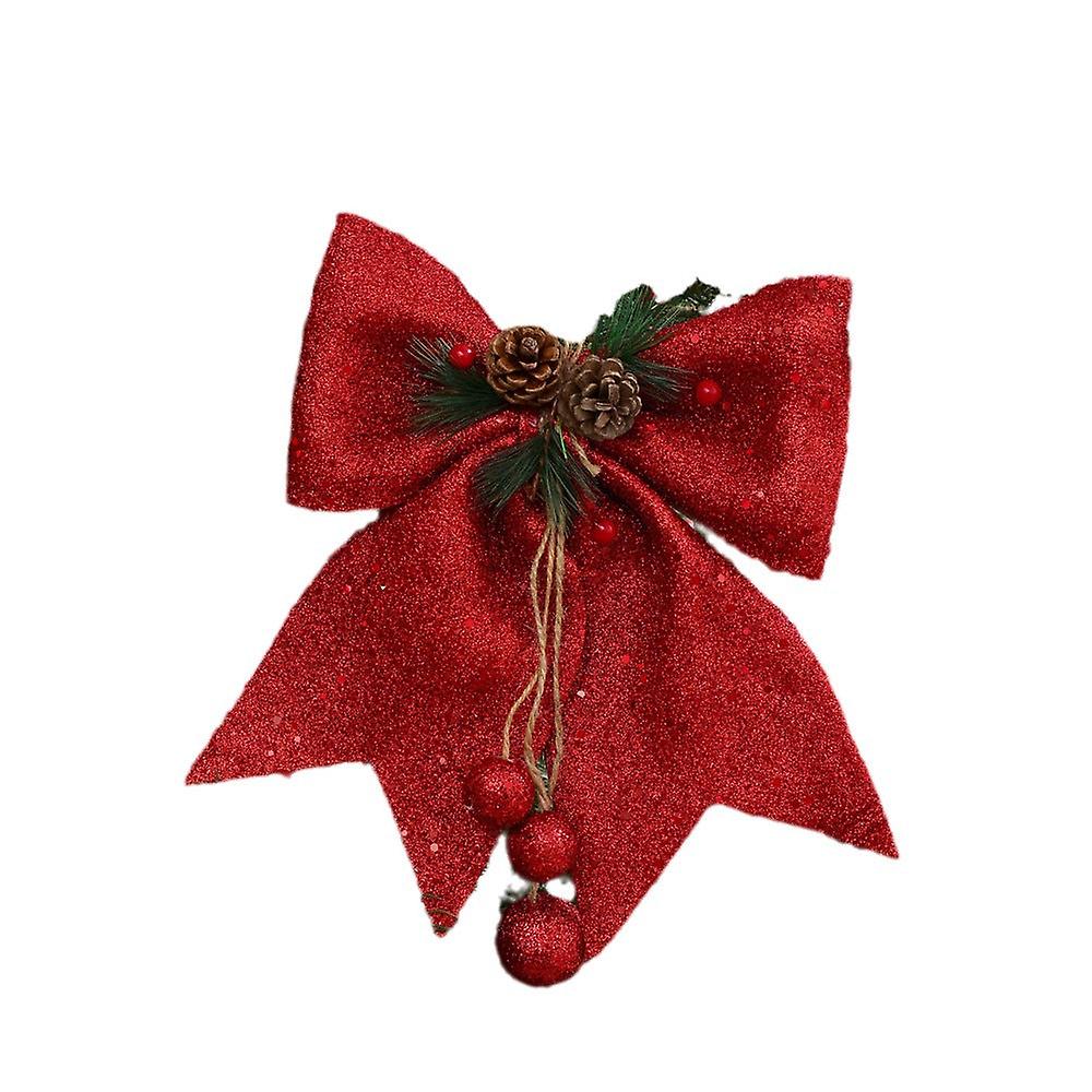 Christmas Gift Xmas Bowknot Tree Decoration Pine Cones