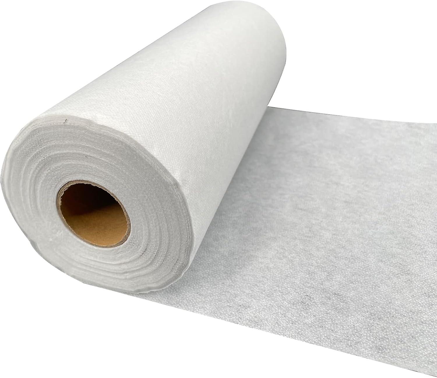 Medium Weight White Iron-on Non-woven Fusible Interfacing - 11.6" X 30yd