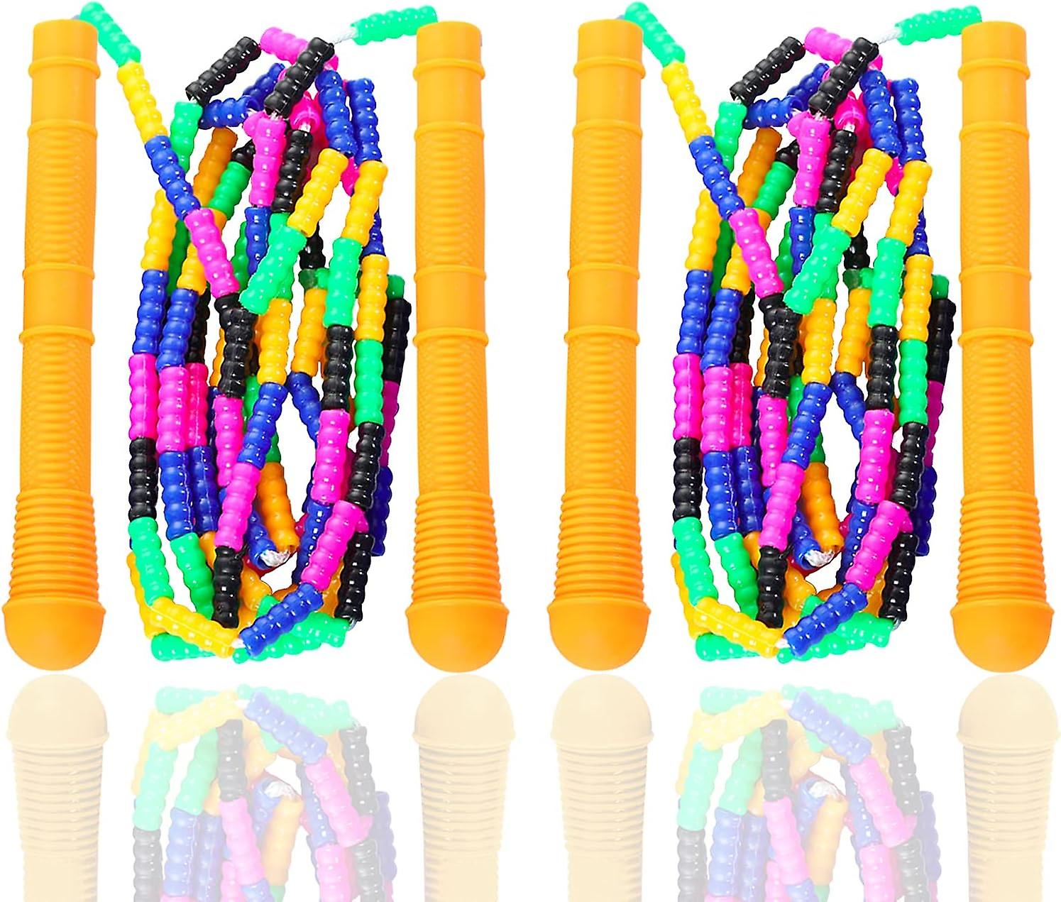 2er-Pack 8 FT langes Springseil, holländische Springseile Langes Seil Fitness Workout Tangle für Spiel/Springseil Multiplayer GruppeOrange