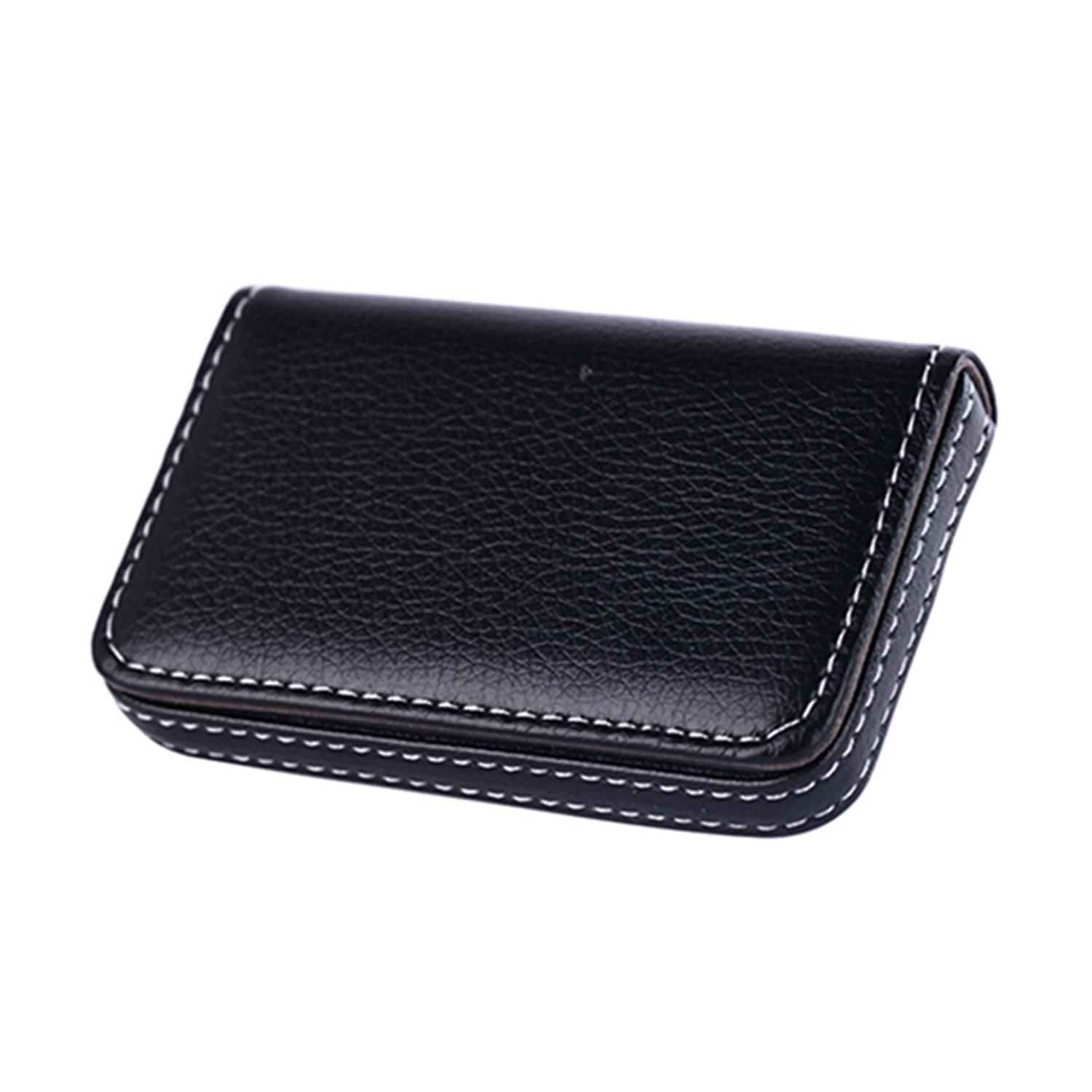 Renikh Faux Leather Magnetic Closure Business ID Name Pack Credit Card Holder Pocket Box