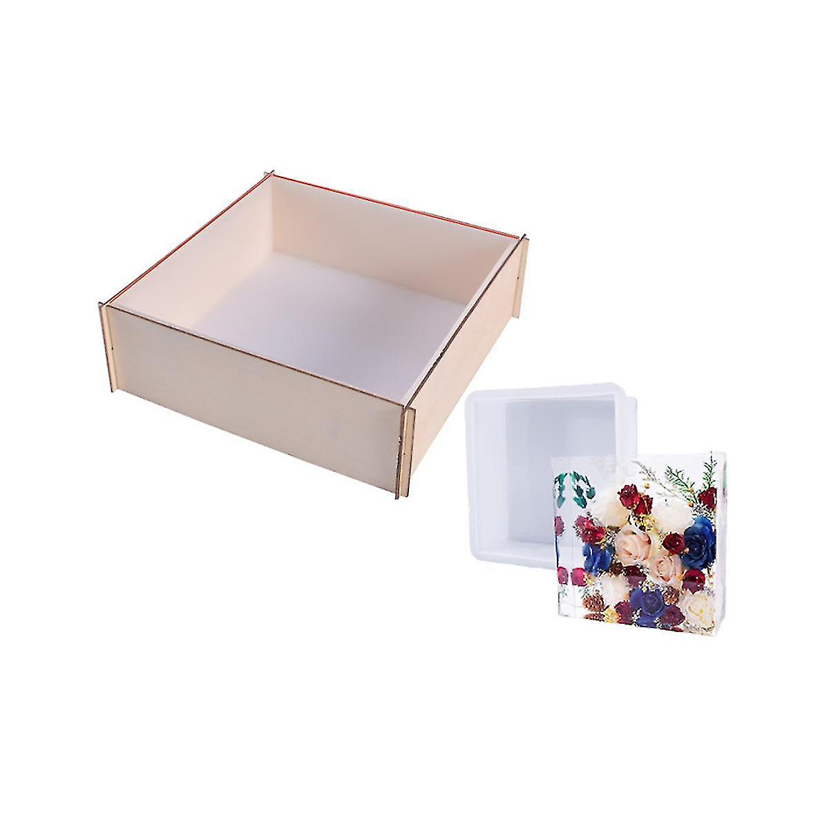 Resin Molds Silicone Kit, Silicone Molds Flower Epoxy Resin Including Hexagonal And Square Heart Resin Mold