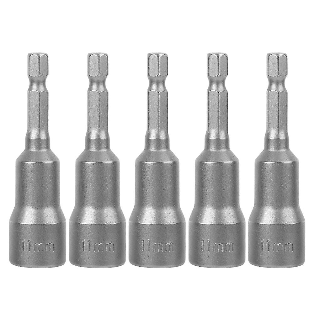 Tool Steel Magnetic Hex Socket 5pcs Magnetic Hex Socket Tool Steel Electric Screwdriver Magnetic Drill Bit Adapter 11mm