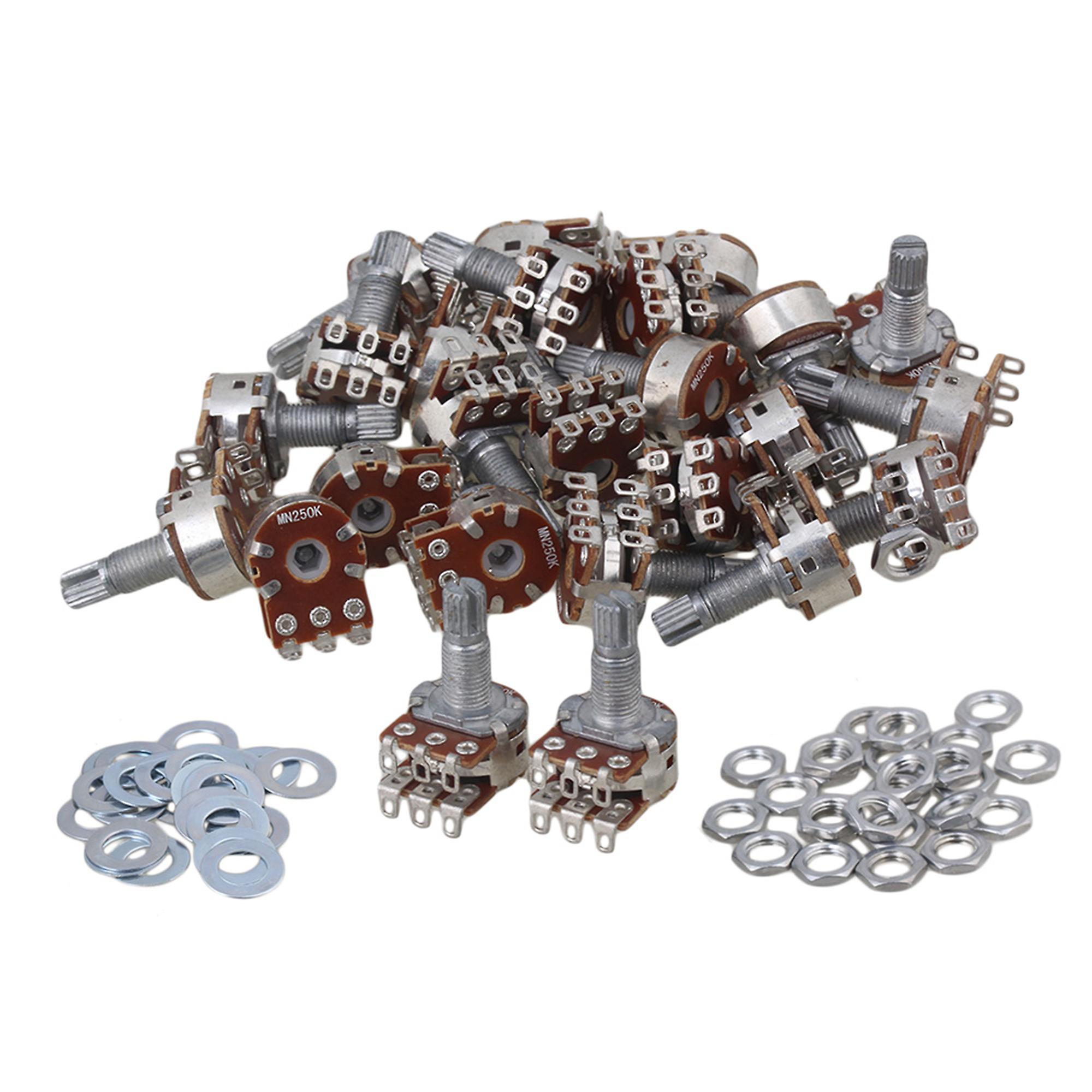 Chrome18mm Shaft Dual Deck MN250 Blend Balance Pickups Potentiometer Set of 50