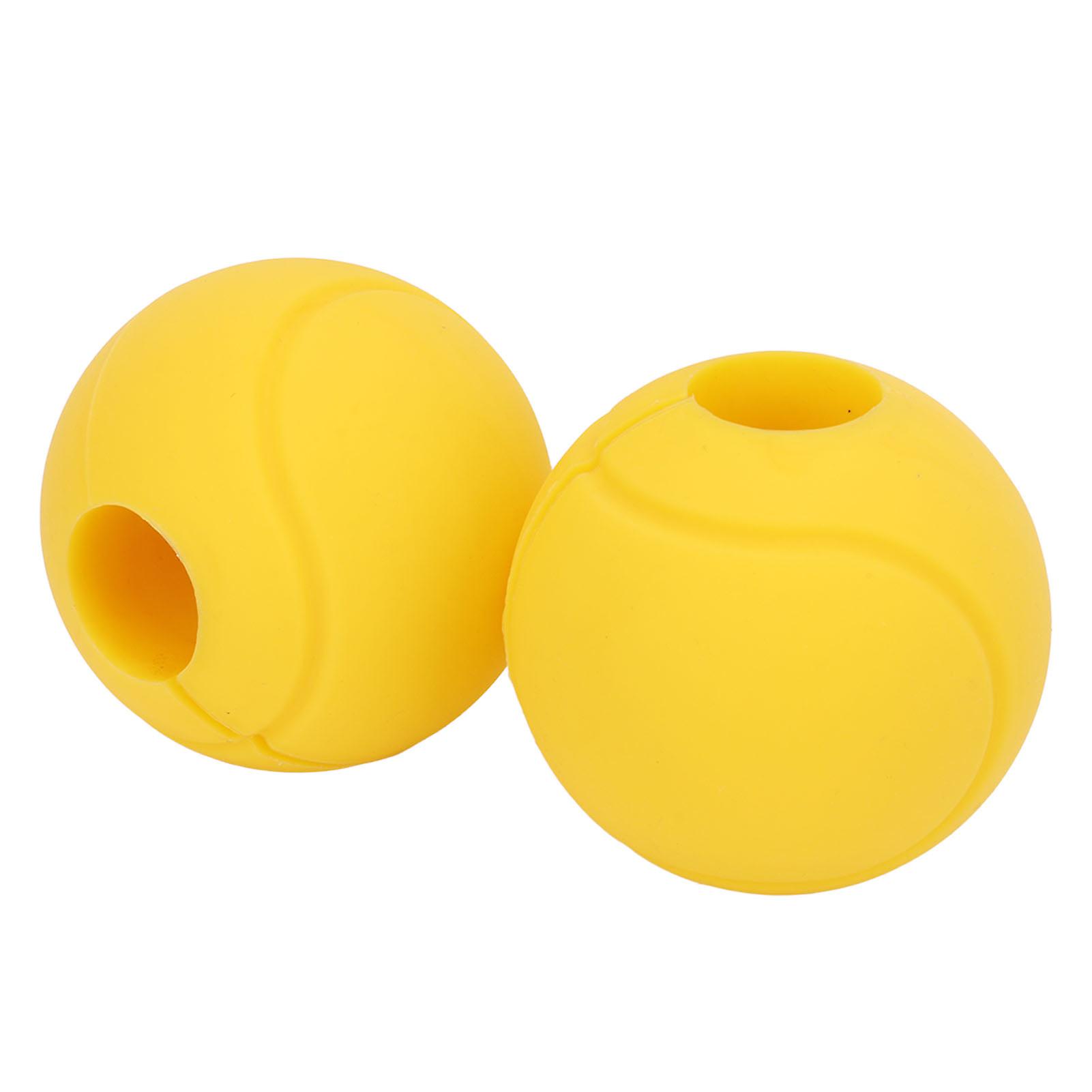 1 Pair Barbell Grips Antiskid Thicken Dumbbell Grips Round for Dumbbell Barbell Weight Lifting Fitness Exercise Yellow