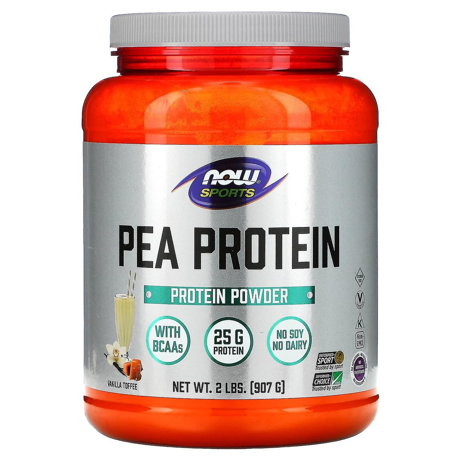 NOW Foods, , Pea Protein, Vanilla Toffee, 2 lbs (907 g)