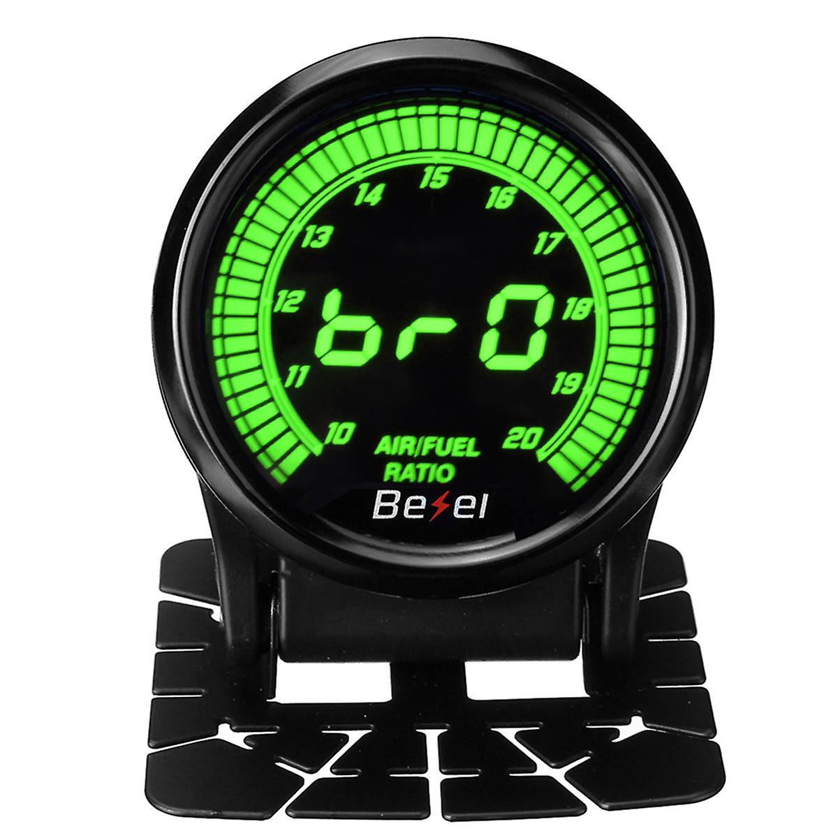 GreenZech 2 52Mm Car Auto Air / Fuel Ratio Gauge Meter Afr Digital Led Display Black Face