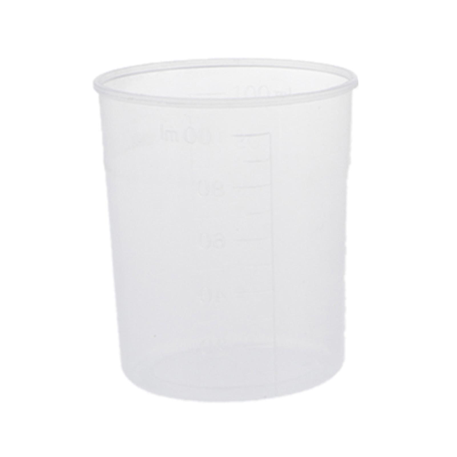 100ML Scale Cup Reusable Stackable Plastic Washable Measuring Glass for Lab