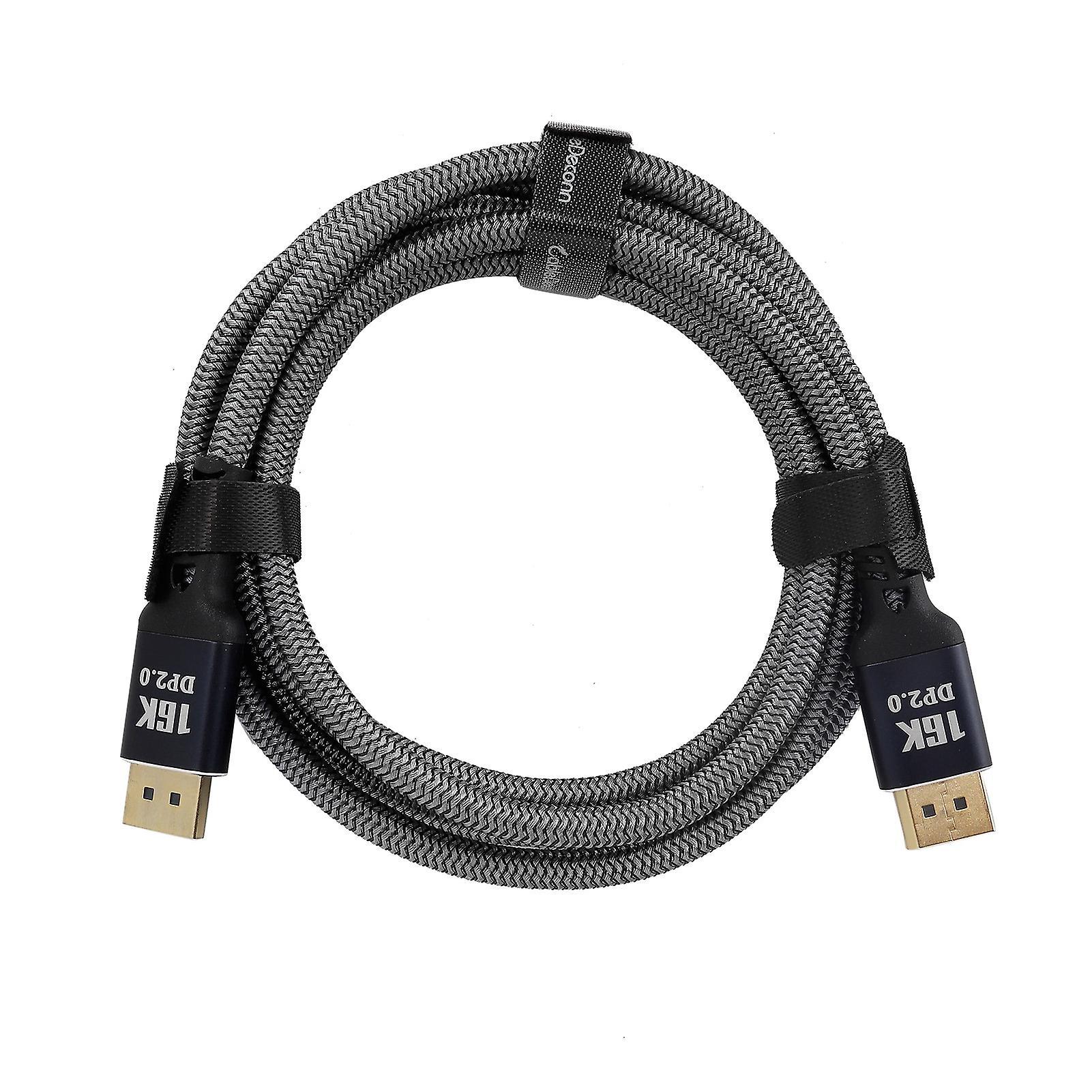 DisplayPort 2.0 DVI HD 16K 60Hz Adapter Cable for Computer, TV, Projector, Monitor (2m/2.2yd)