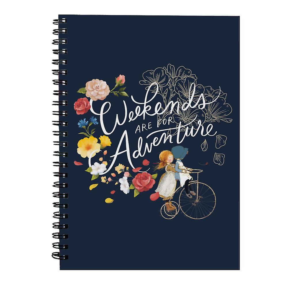 Holly Hobbie Weekend Adventure Light Text Spiral Notebook