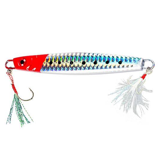 פיתיון דיג עם וו טרבל צבע תוסס חוזק גבוה עמיד בפני קורוזיה גוף קו זרם זוהר עופרת ג'יגינג פיתיון פיתיון