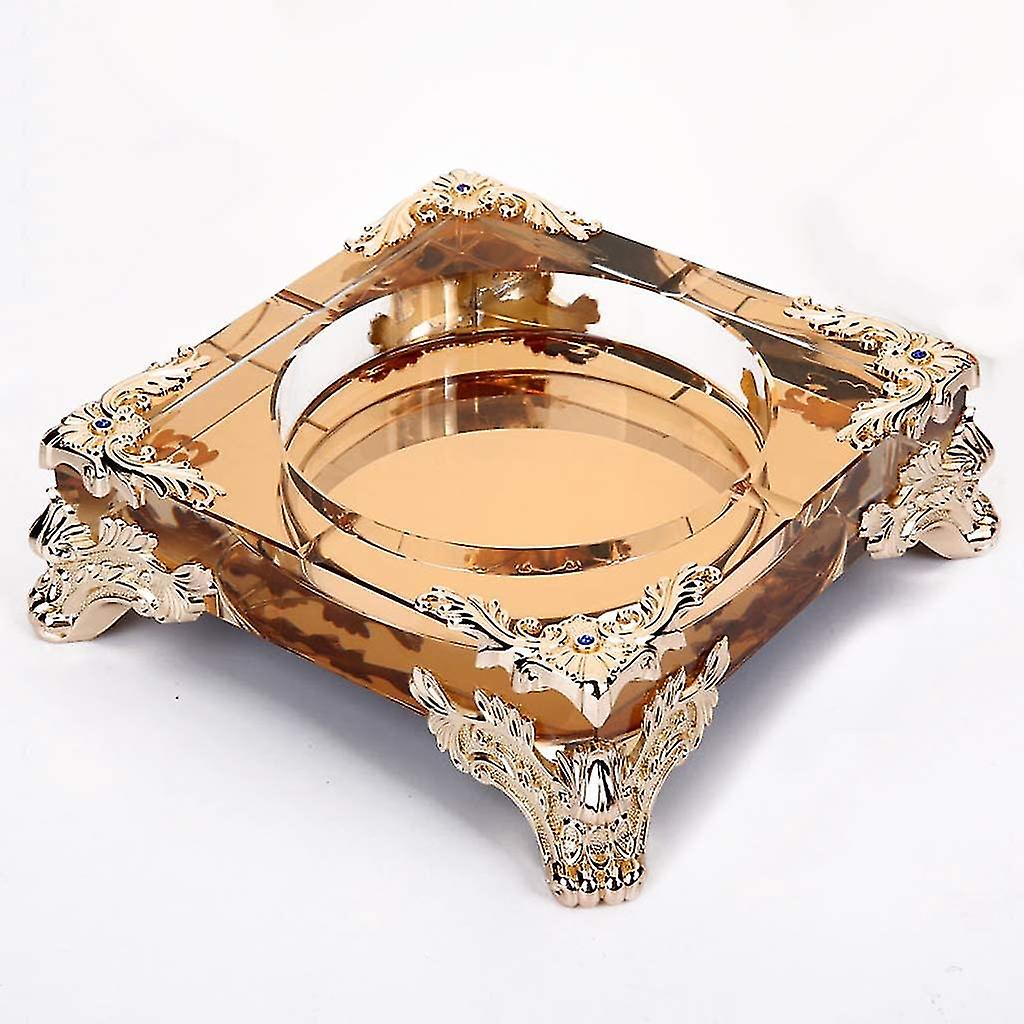 Glas Askkopp Square Utsmyckad askkopp 20x20x7cm