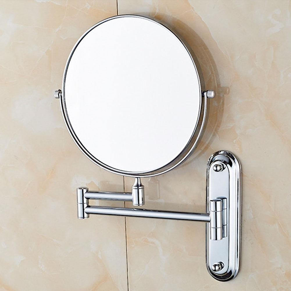 Space saving bathroom makeup mirror 10x magnifying round easy install