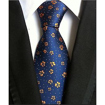 8cm Mens Ties New Mens Fashion Neckties Corbatas Gravata Jacquard Silk Necktie Business Green Purple Navy Gray Gold Blue Tie for Men