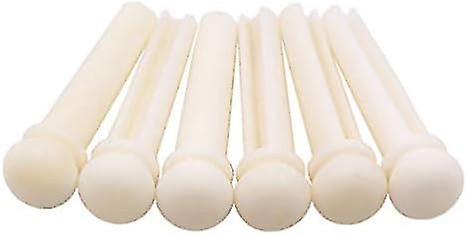 6 stk akustisk gitar Bone Bridge Pins med Abalone Point gitar reservedeler