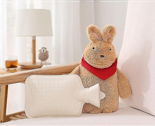 Thermos with lid cute plush bag thermos blanket, portable heating bag 1.75 liters rubber body heater