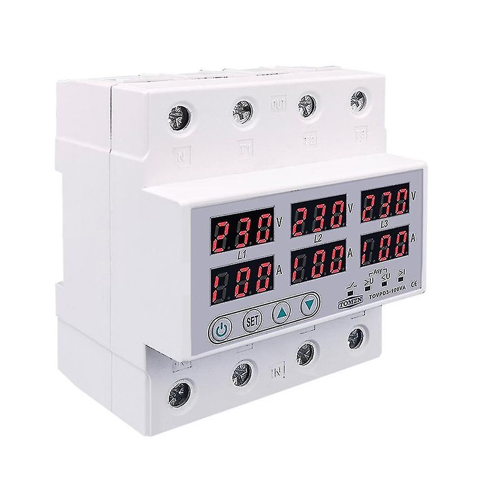 Din Rail 3 Phase Volta Relay Voltmeter Ammeter Over And Under Volta Mon Relays Protect