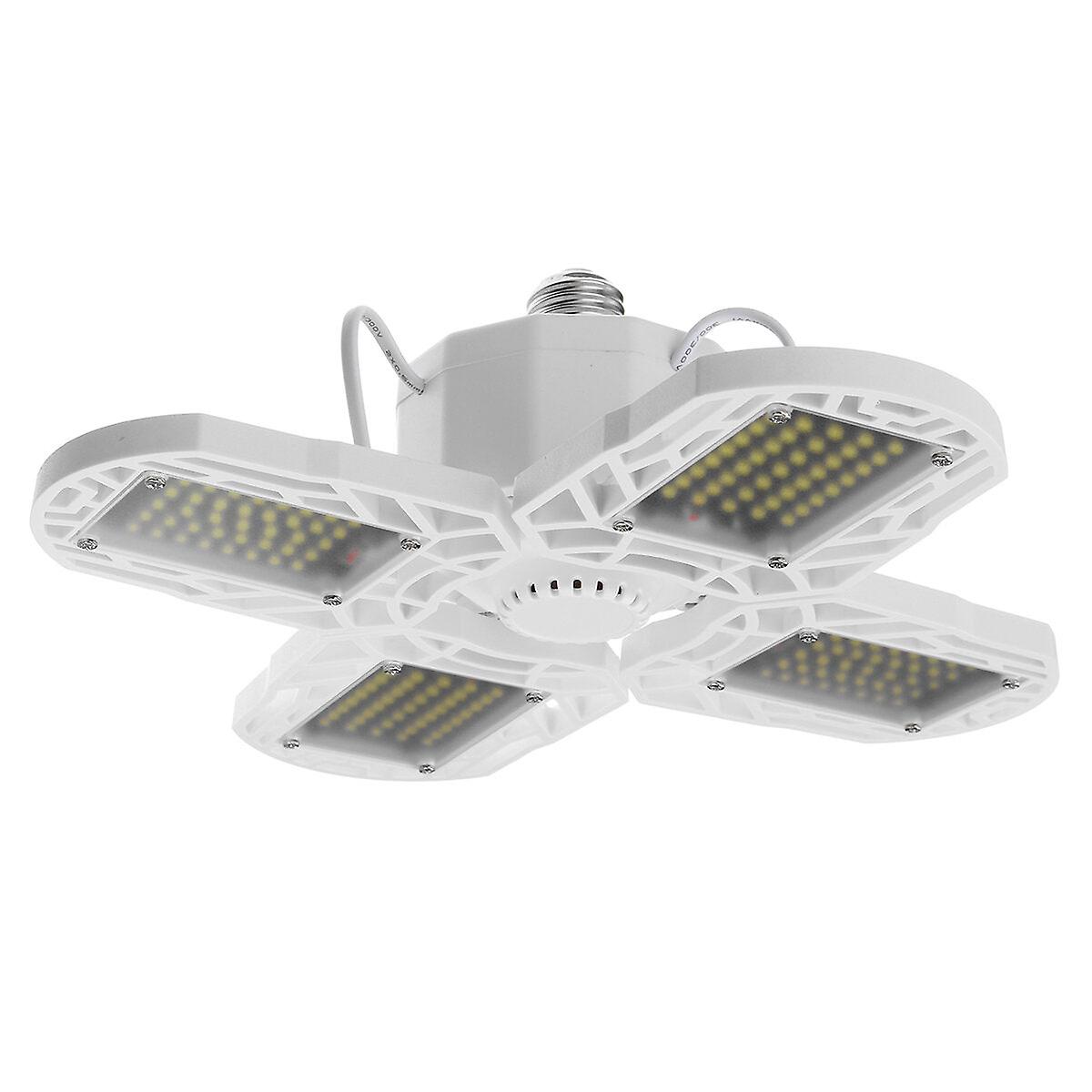 E27 80w Led Garage Lights Deformable Garage Ceiling Light Led Bulb 4 Deformable Panels