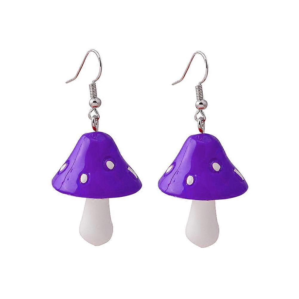 1Paire Simulé Champignon En Forme Boucles D’oreilles Pendentifs Créatifs Femmes Bijoux