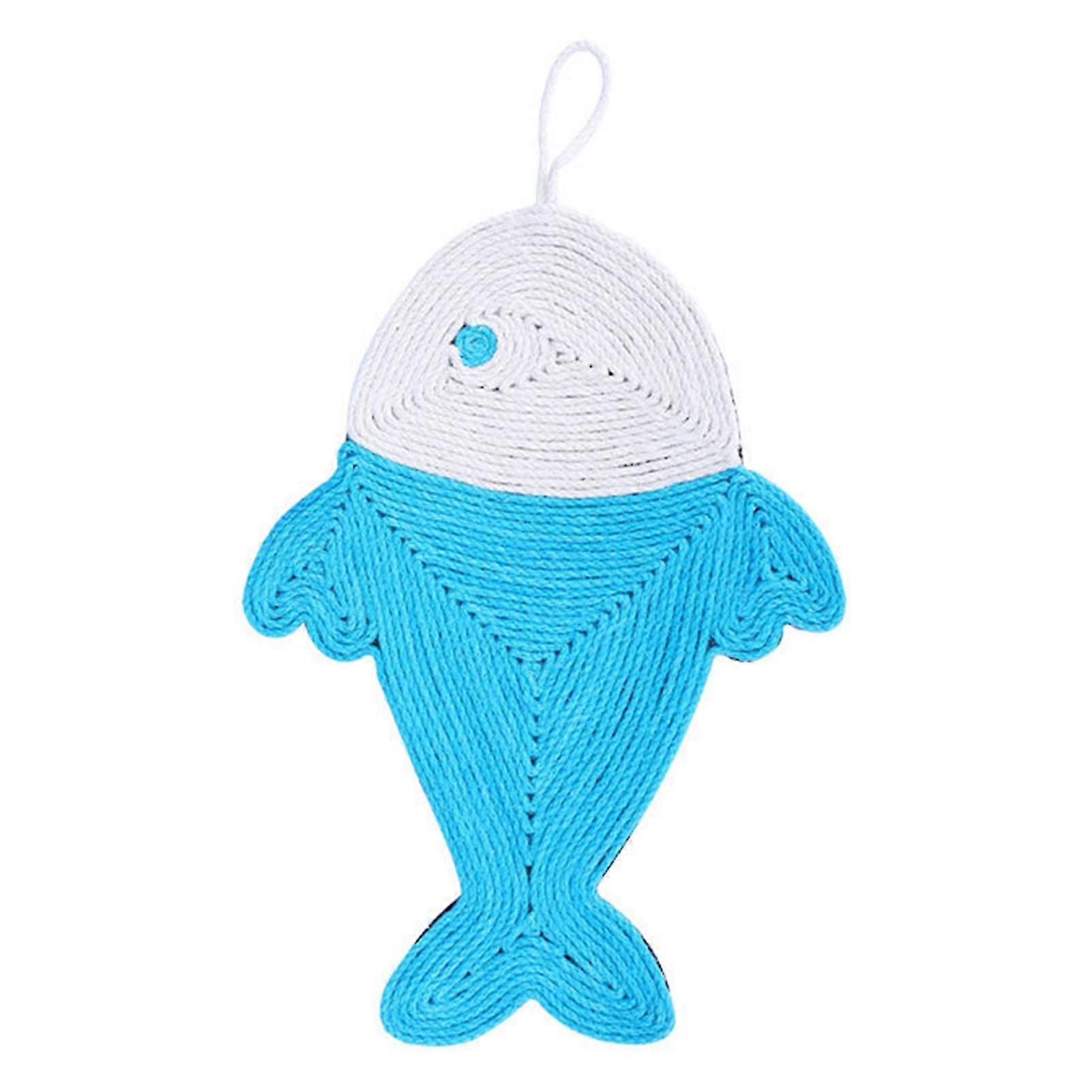 Cat Scratching Pad Tear-resistant Anti-skid Sisal Cactus Fish Kitten Scratching Claws Pad With Hanging Rope For Home