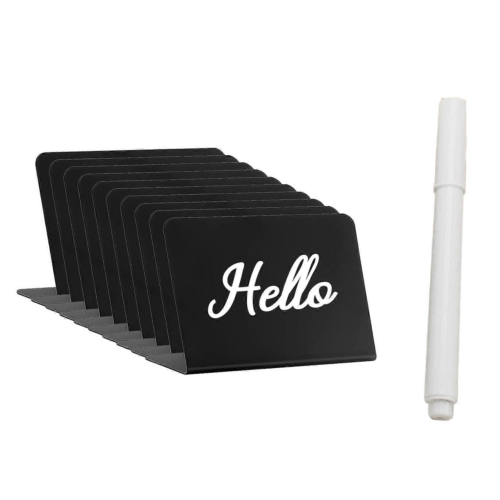 1 Set Mini Chalkboard Signs L-shaped Small Blackboard Set Erasable Message Board for Home Office Store