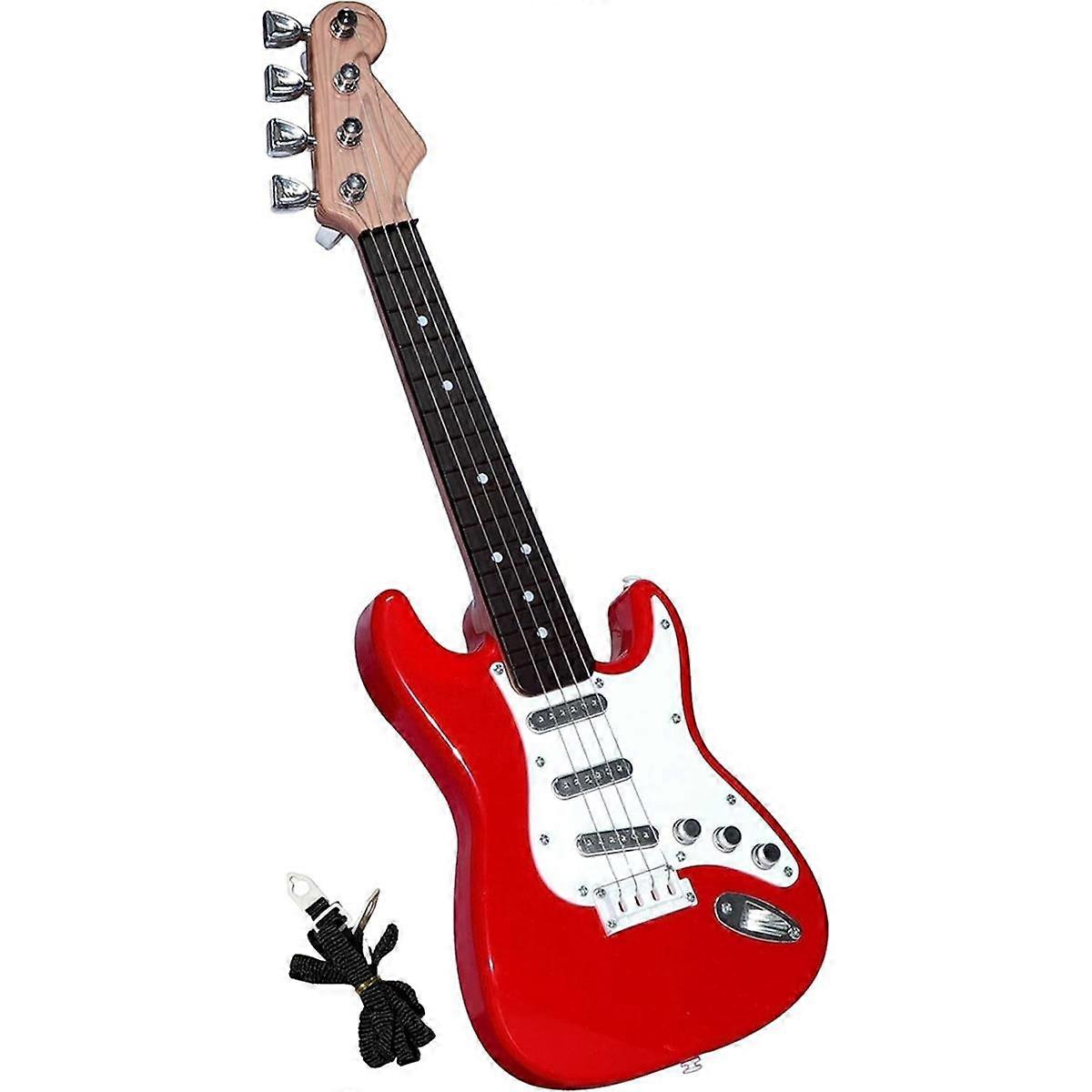 Jouet de guitare 17 pouces pour enfants,Instruments de musique de guitare électrique à 4 cordes pour enfants,Jouet d’instrument électronique portable,B
