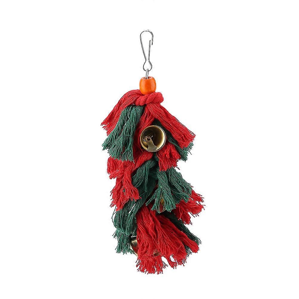 Bird Parrot Chewing Bite Toy String Hanging Swing Rope Cage Accessories