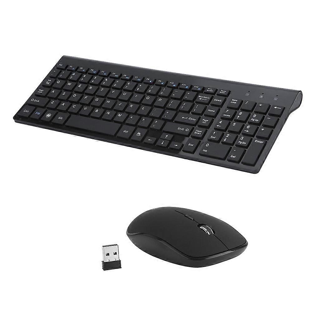 USB Wireless Keyboard and Mouse Set Ultra-Thin Silent Desktop Notebook Office Mouse and Keyboard (BL