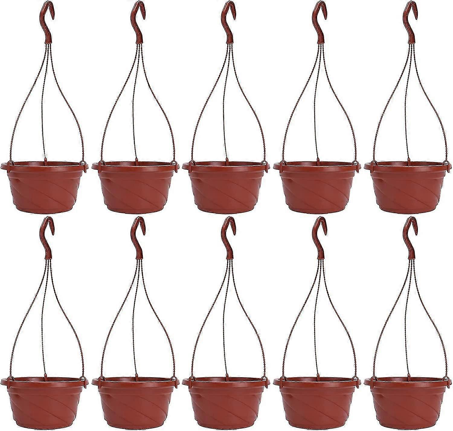 10Pack muovinen riippuva itsekasteleva puutarhakukkaruukku ulkona oleville sisäkasveillepunainen