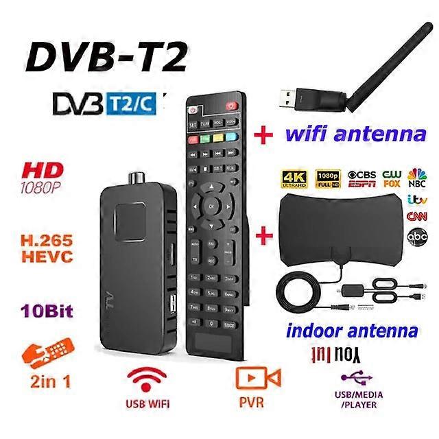 H.265 Hevc Dvb-t2 C Tdt Tuner Antenna Dvb-c Pvr Super Cast 10bit Dvb-t Digital Tv Option Wifi Y0utub For Europe Asia Africa