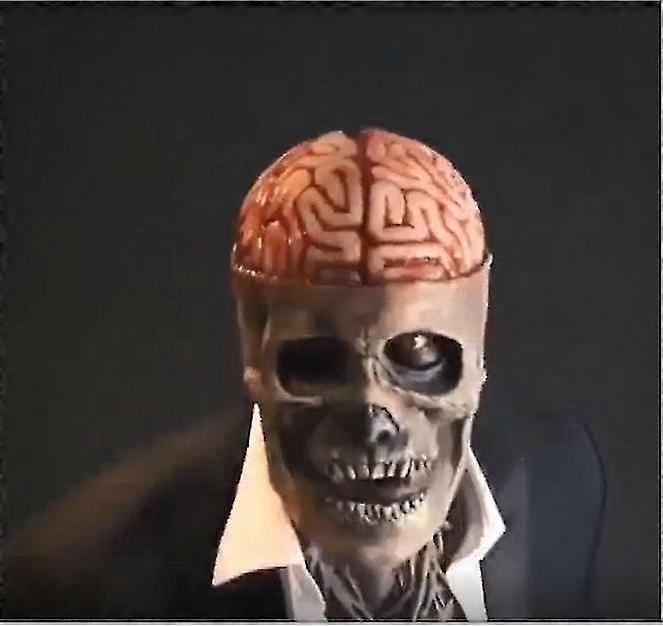 可動顎スカルマスクヘルメットハロウィーンパーティープロップラテックスヘッドギア