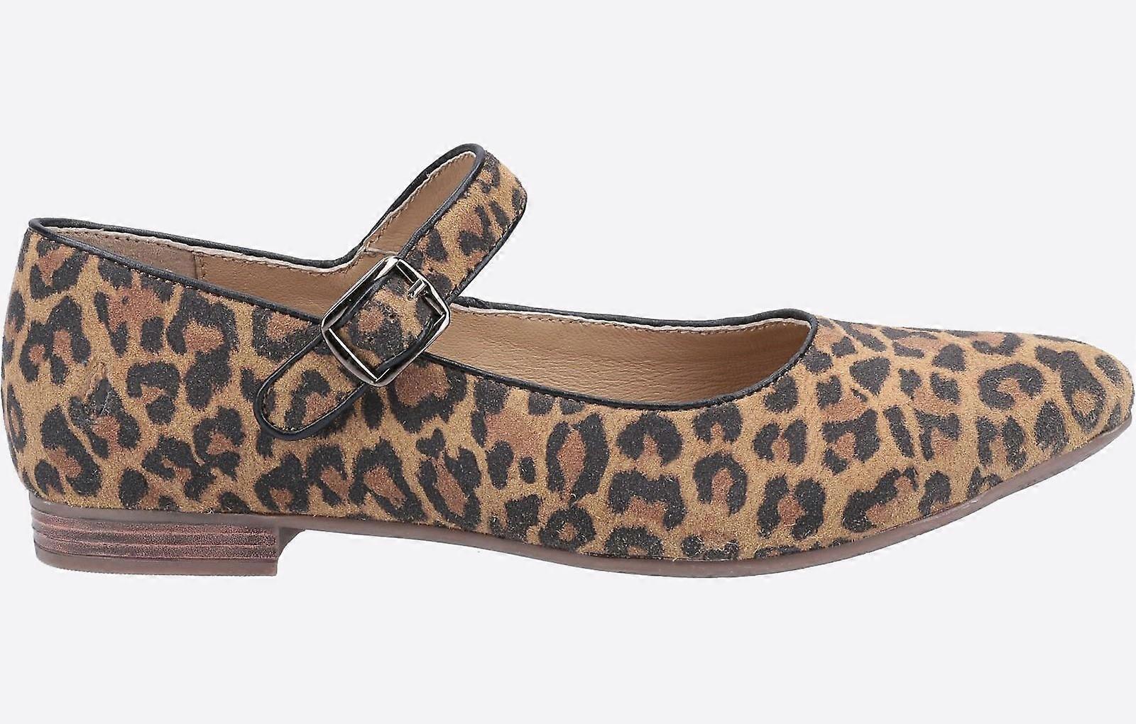 Hush Puppies Melissa Strap Memory Foam Shoes Leopard