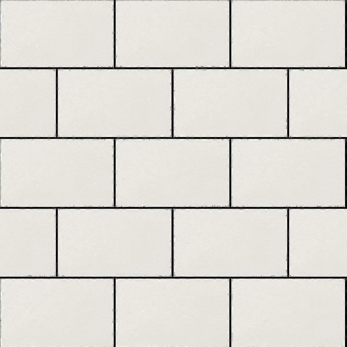 Subway Glossy Tile Wallpaper White -