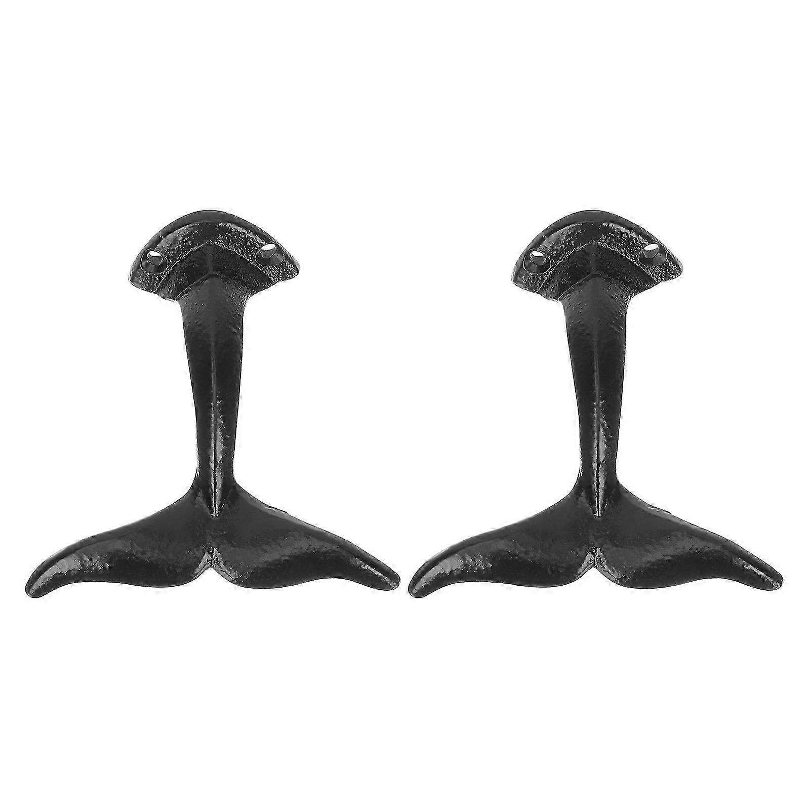 Heavy Duty Hooks Wall Coat Hanger Cast Iron Whale Tail Wall Hooks Clothes Hooks Outdoor Towel Hooks Walkbee