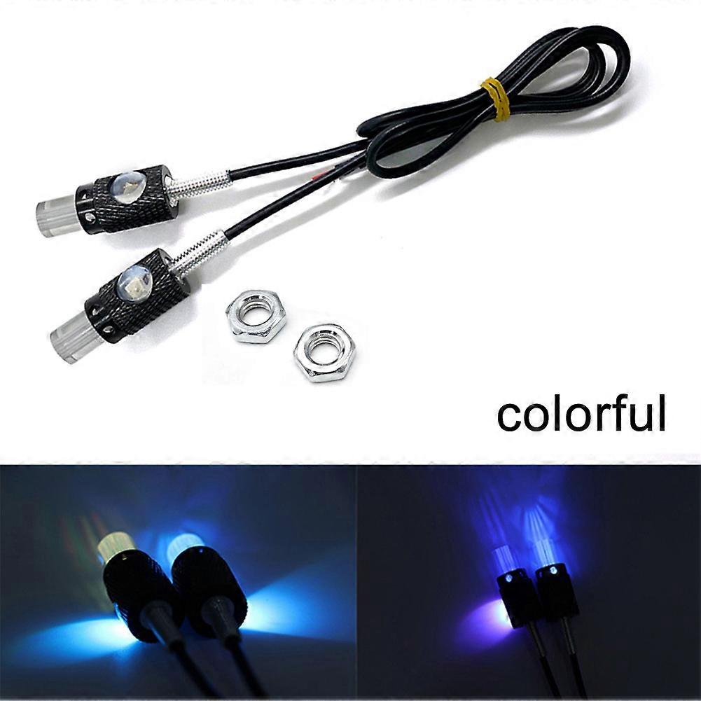 2Pcs Colorful Eagle Eye LED Reverse Backup Driving Strobe Light Signal Lamps Motorcycle Fog Lamp Headlight Daytime Running Light