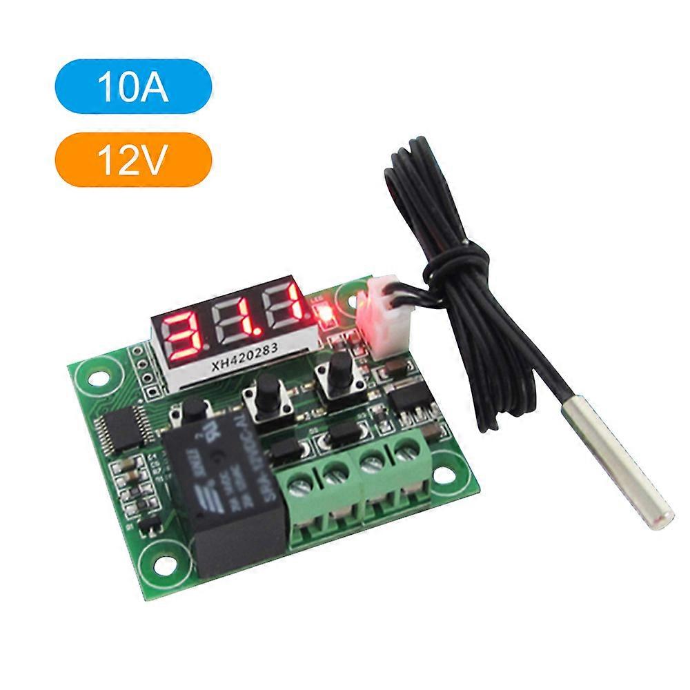 W1209 Digital Temperature Controller Board Micro Electronic High Accuracy NTC Sensor Temp Control Thermostat Panel with Waterproof Sensor Probe
