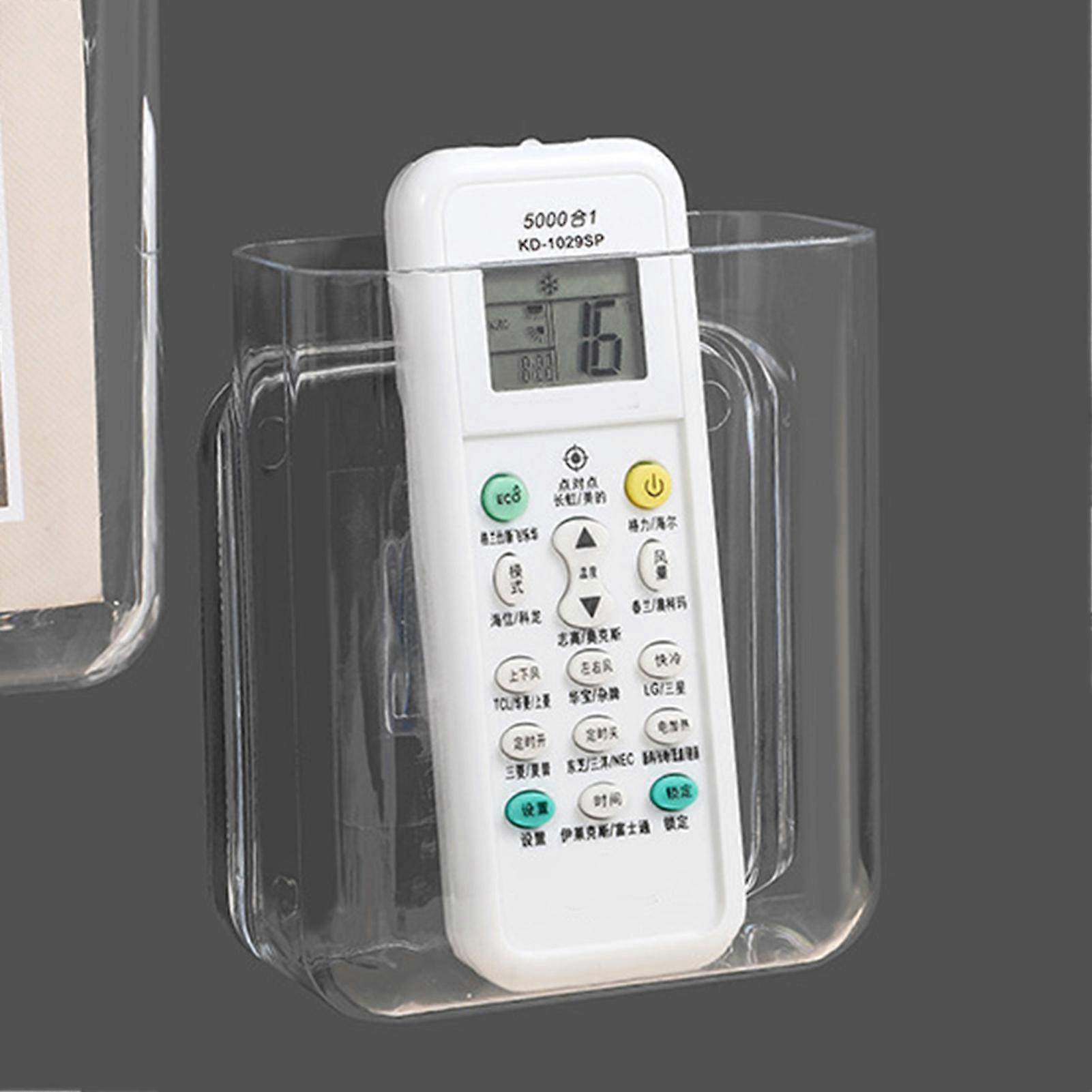 Transparent Paste Wall-Mounted Plastic Storage Organizer Bin Basket Large Capacity for Bathroom