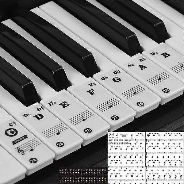 Piano Keyboard Stickers for 37/49/54/61/88 Keys