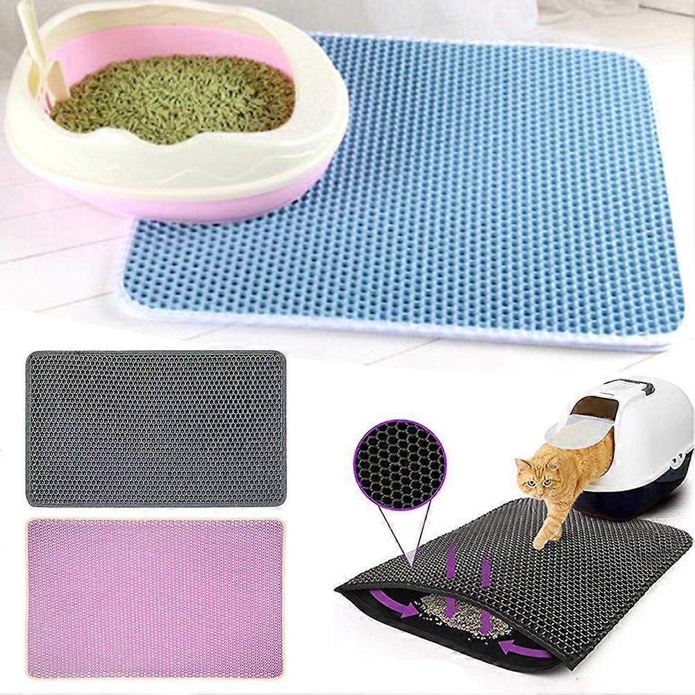 Double Layers Cat Litter Mat Multipurpose Anti-slip Cat Scratching Pad for Home