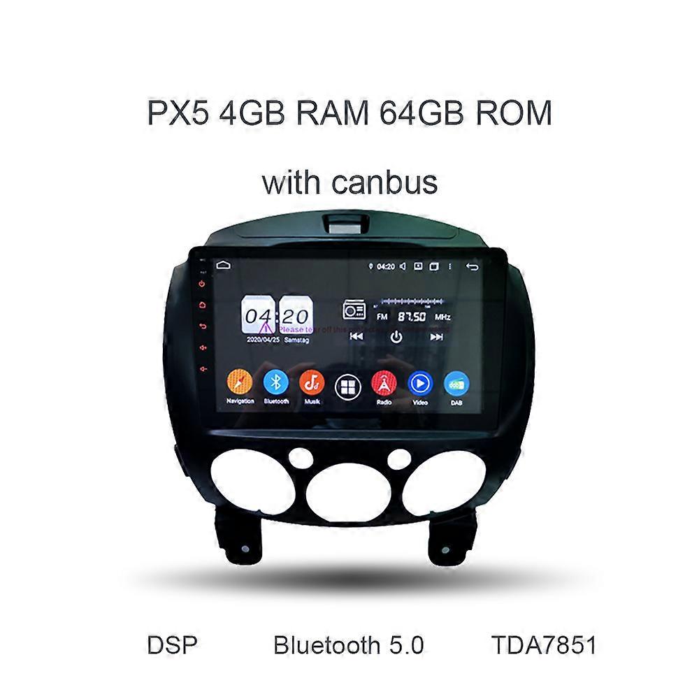PX6 TDA7851 Android 12.0 8Core 4G 64GB Car multimedia DVD Player GPS Map RDS Radio wifi Bluetooth 5.0 For Mazda CX-5 2011 2012