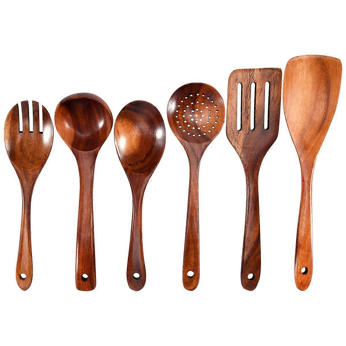 Wooden Kitchen Utensils Set Wood Kitchen Utensil Set for Non Stick Cookware Wooden Spatula,fork for
