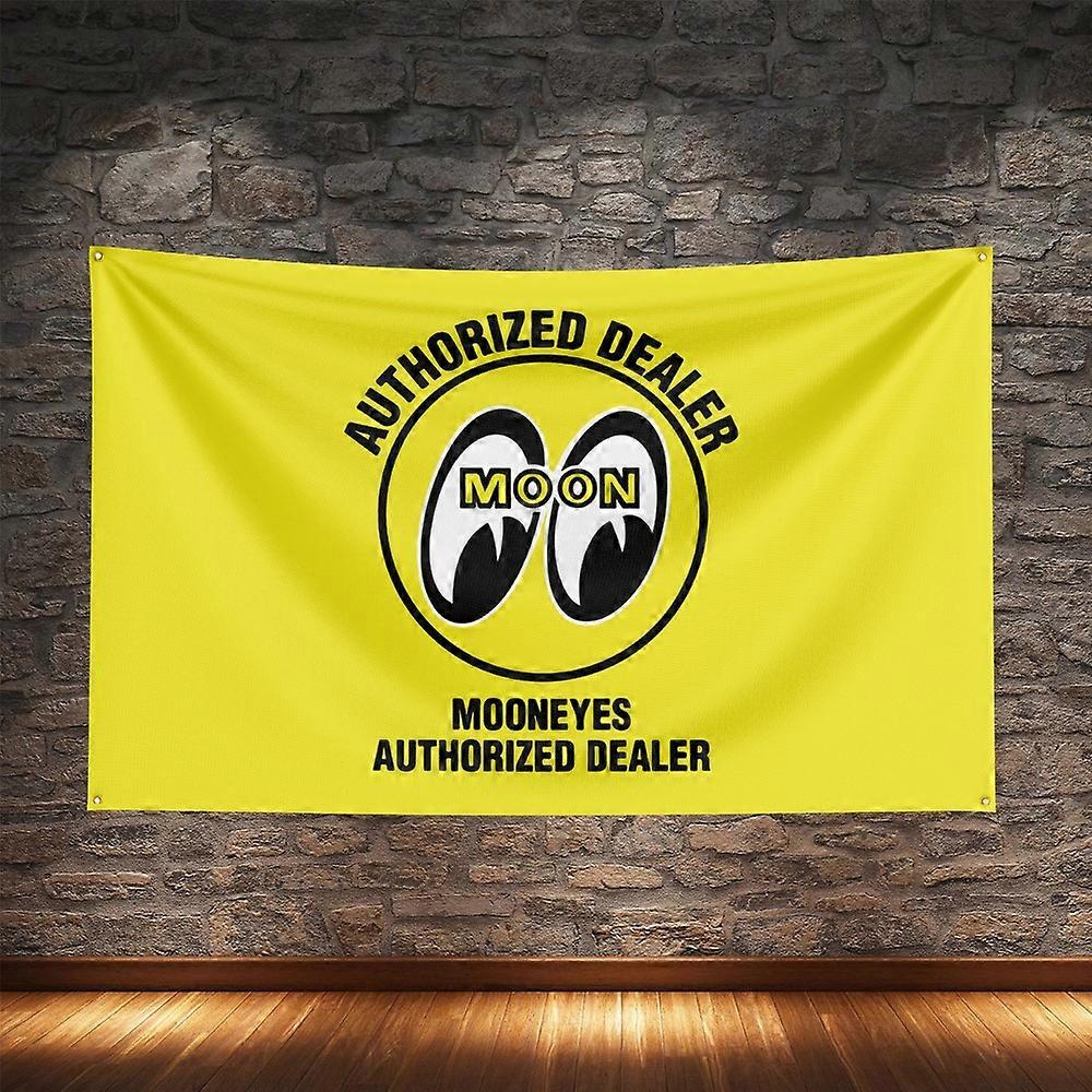 Mooneyes Flagge Polyester Digitaldruck Oldtimer Banner