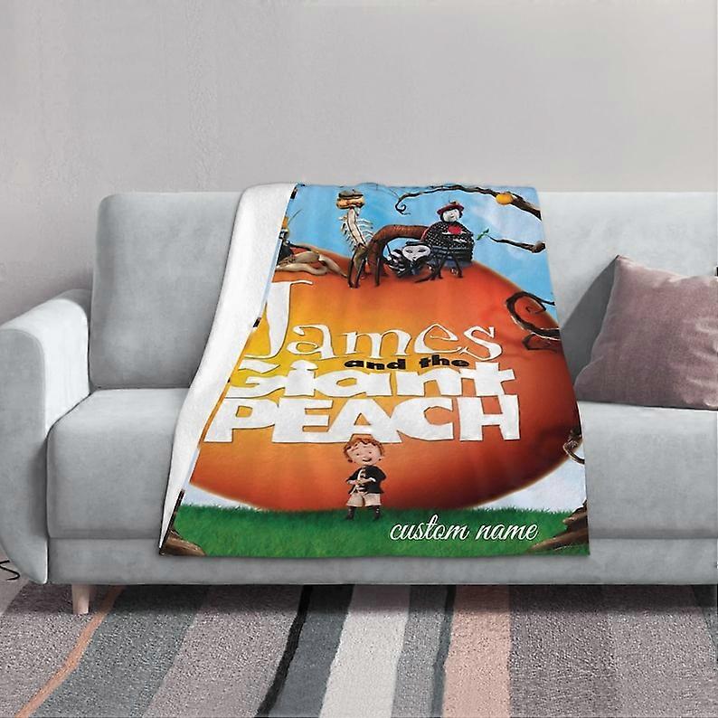 Two Layers Blanket James And The Giant Peach Custom Name Printed Bedspread Sofa Covers Travel Camping Blanket Christmas pigdz225