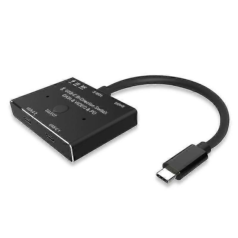 USB C Switcher Bidirektionaler 8k 60Hz Switcher Zwei-Wege-Daten-Video-Schalter