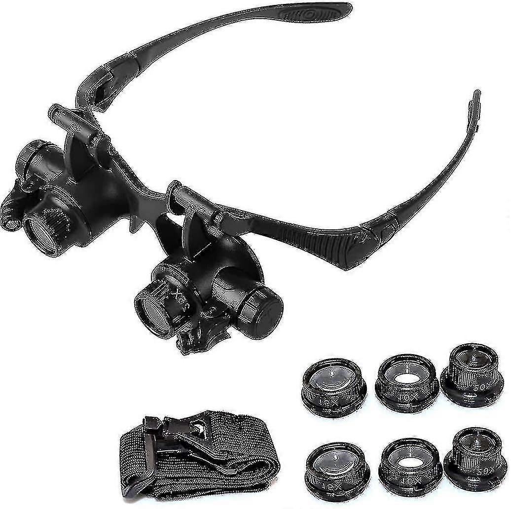 Magnifier With Led Light, Head Mounted Illuminated Magnifier