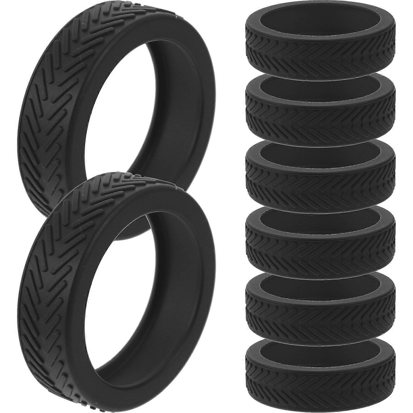 8 قطع عجلات حقيبة يغطي المطاط الأمتعة العجلات يغطي السفر الأمتعة عجلة حماة