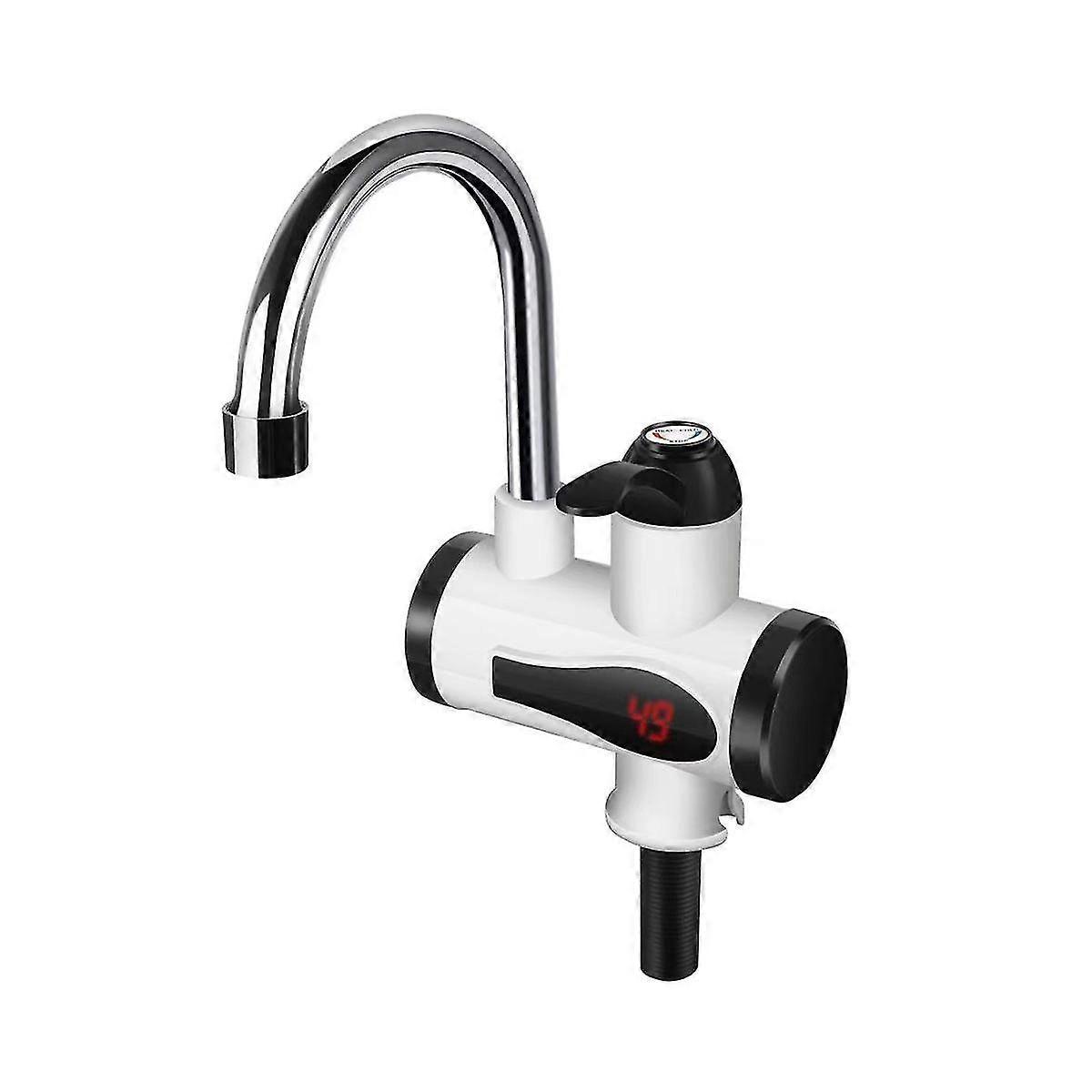 Electric Water Heater Temperature Display Instant Hot Kitchen Tankless Water Heating Instant Eu Plu