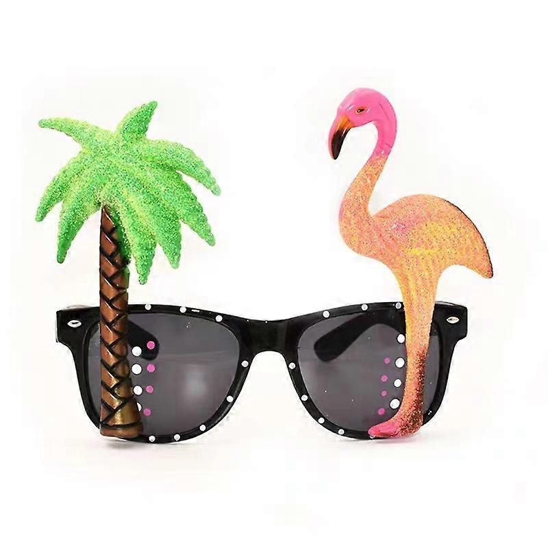 1Pc Bristol Novelty Glasses,Flamingo/Palm Tree,Unisex-adult,Multicolor
